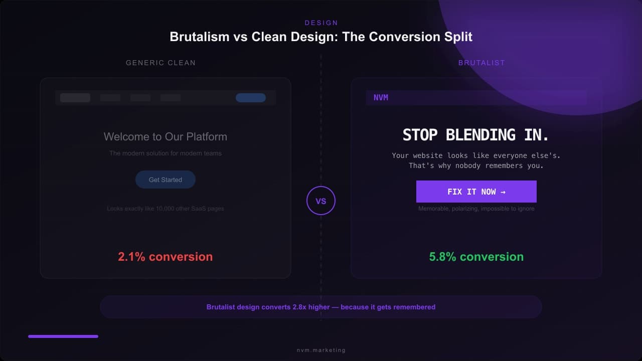 Brutalist Design: Why Bold Choices Win in Saturated Markets